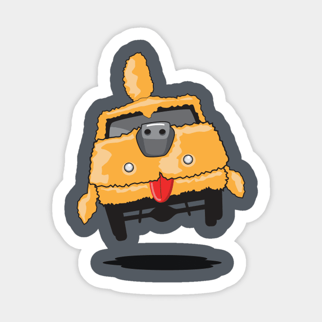 Mutts Cuts Shag Wagon Sticker by DeepFriedArt